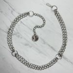 Coin Charm Silver Tone Metal Chain Link Belt Small (S) Classical Y2K Edgy ā” Photo 0