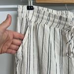 Blue Rain White Striped Linen Pants Photo 2