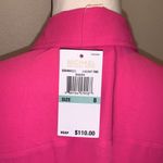 Michael Kors NWT  Basics Radiant pink pocket zip up shirt Photo 6