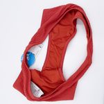 Cupshe NEW Burnt Orange Bikini Bottom High Cut Mid Waist Cheeky Size Large Photo 5