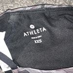 Athleta  gray striped cutout high neck swim top Photo 5