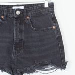ZARA High Rise Button Fly Distressed Denim Shorts Womens Size 4 Photo 1