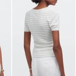 Madewell  Maureen Microrib Knit Tee Shirt Striped Monument Size Large Photo 1