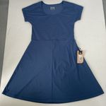 Outdoor Research Womens Bryn Dress Cornflower Striped Fit and Flare Size 10 Blue Photo 10