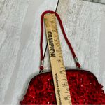 Merry Christmas Holiday Party Red Beaded Kiss Photo 2