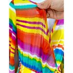 Corrida Women's Rainbow Striped Balloon Sleeve Wrap Maxi Dress Multi Photo 5