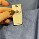 Banana Republic  WOMENS LINEN BLEND SQUARE NECK TANK BLOUSE BLUE NEW LARGE Photo 4