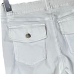 Spanx  Crop Pants Wide Leg Twill White Pull On Flap Pockets Women’s Size Large Photo 6
