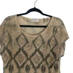 Pollux Boutique‎ Women's Size Large Open Knit Boho Western Top Tan Photo 1