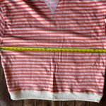We The Free by Free People Striped Pullover Sweatshirt | Orange Cream | Size M Photo 3