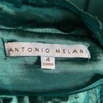 Antonio Melani Floral Chiffon Lace Dress Teal Size 4 Photo 4