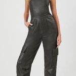 Forever 21 Leather Cargo Jumpsuit  Photo 0