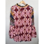 Boutique The Rustic Rack Bohemian Floral Print V Neck Flared Sleeve Blouse Sz M Photo 2