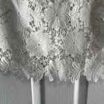 Lulus  White Lace Floral Crop Top Tank S Sleeveless Cropped Boho Chic Romantic Photo 4