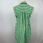 We The Free  GREEN STRIPE SHORT SLEEVE BUTTON COLLARED DRESS WITH POCKETS Photo 2