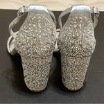 Dream Paris Dream Pairs bejeweled high heel sandals, sz 10,silver satin and rhinestones, NEW Photo 13