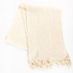 Echo Soft Beige Knit Scarf Unisex Men Women One Size White Photo 12