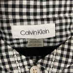 Calvin Klein  Black Gingham Tie Front Button Front Maxi Shirt Dress Sz.22W Photo 8