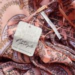 Free People NWT  Mirage Maxi Dress Long Sleeve Flowy Boho Peach Combo Size 2 NEW Photo 12