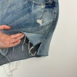 American Eagle  Distressed Shorts Sz 18 Light Medium Wash Denim Raw Hem Photo 4