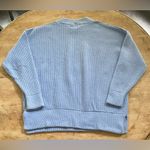 Aerie Cozy Up Women’s XS Powder Blue Ribbed Knit Reverse Seam Oversized Pullover Photo 3