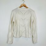 Madewell Charley pointelle alpaca blend ivory colored sweater. Size small Photo 5