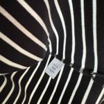 Madewell New  Black Striped Keyhole Long Sleeve‎ Mini Quality Dress - size M Photo 3