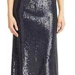 Monique Lhuillier ML Reese Strapless Sequin Column Gown in Midnight Size 12 NWOT Photo 0