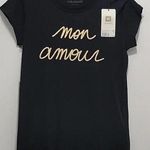 Zadig & Voltaire Skinny Short Sleeve Mon Amour Foil Tee M Photo 0