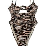NWT B. Swim Atlas High Leg One Piece Swimsuit – Bengal Print – Size Small Pink Photo 4