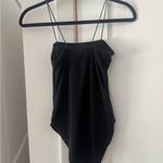 Boohoo  Black Asymmetrical Backless Bodysuit Photo 1