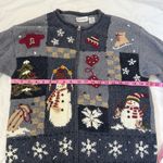 Croft & Barrow Vintage  Knit Zip Sweater Christmas Holiday Winter Wool Blend 90’s Photo 3