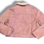 Levi's® Premium Boyfriend Corduroy Sherpa Trucker Jacket Womens XL Zypher Pink Photo 3