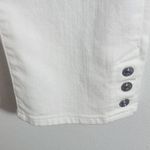  Slimming Cropped White Jeans Size 6P Chico's Girlfriend Slim Leg Crop Photo 4