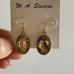 WA Studios Gold Oval Crystal Earrings Photo 1