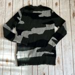 AQUA Cashmere Camo Jacquard Cashmere Sweater Photo 6