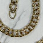 Gold Tone Belly Body Metal Chain Double Link Belt Size Small S Medium M Photo 8