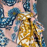 Maeve by Anthropologie Resort Wrap Dress Size 14 Floral Print Square Neck Tie Pink Photo 5