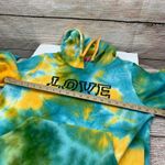 AQ Sport Tie Dye LOVE Graphic Hoodie 3XL Blue Yellow Green Cotton Polyester Size undefined Photo 3