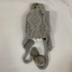 Shiraleah  Chicago‎ Grey Hat & Fingerless Glove Set With Rabbit Fur Trim Photo 3