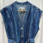 NWT Ética Denim Issa Seamed Dress Topaz River Sz S Blue Photo 3