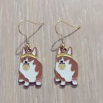 Sporty Corgi Drop Earrings Gold Photo 1