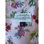 Susan Bristol Vintage Pink Floral Midi Dress Size 6 Photo 7