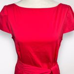 Theory Analba Red Knee Length Dress Cap Sleeve Belted Small ❗️FLAWED❗️ Photo 2