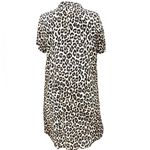 H&M Leopard Print Short Sleeve Loose Fit Shirt Dress Photo 4