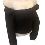 EXPRESS VTG Y2K   Crop Top Stretch Gauze Long Sleeve Sexy Boho XS Off On Shoulder Photo 2