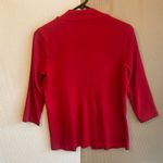 Rafaella  Red Cardigan with Stud Accents Photo 3