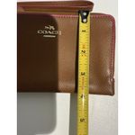 Coach Brown Pebbled Leather Double Zipper Closure Wristlet - Wallet T Photo 9