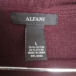 Alfani  Long Sleeves Burgundy Cardigan. Photo 1