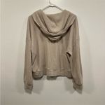 Abercrombie & Fitch  Tan earthy waffle knit Zip-Up Hoodie! Size large Photo 4